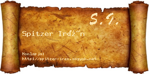 Spitzer Irén névjegykártya