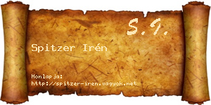 Spitzer Irén névjegykártya