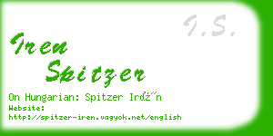 iren spitzer business card